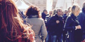 people in public, crowd