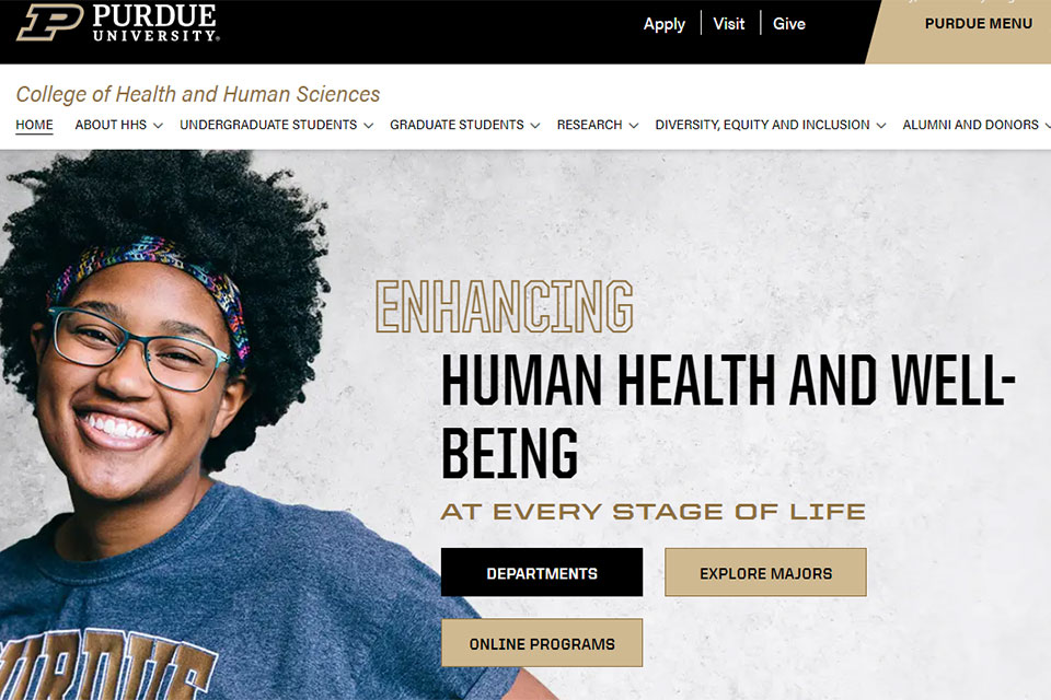 HHS Website homepage
