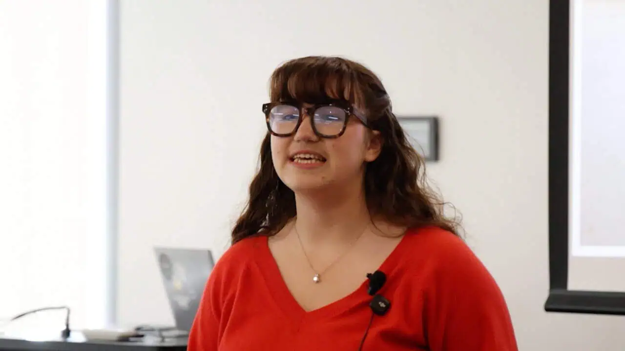 Taryn Spangler’s Say It BIG 2025 Honorable Mention project slide featuring images of students, classroom activities, and FCCLA engagement from her Family Consumer Sciences experiential learning project.